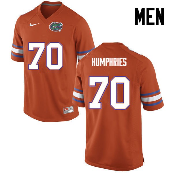 Florida Gators Men #70 D.J. Humphries College Football Jersey Orange